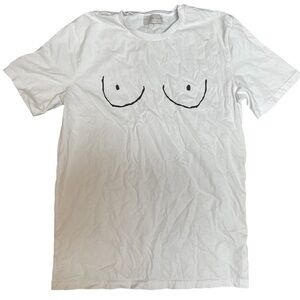 Never Fully Dressed Free Your Boobs T-Shirt, size Small